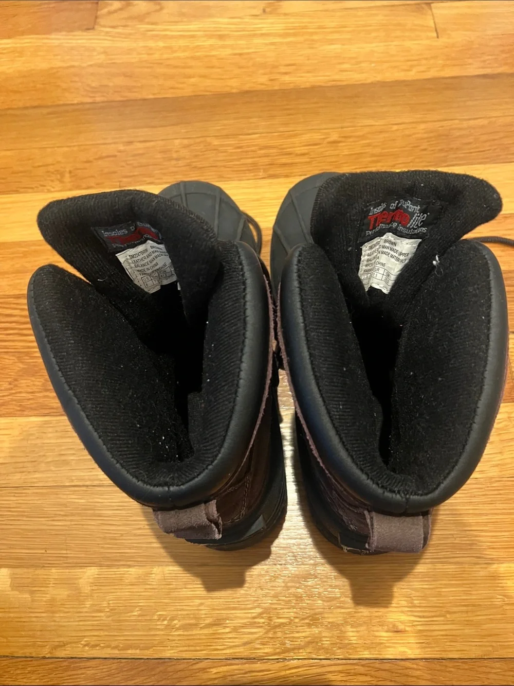 Men's Waterproof Brown and Black Winter Duck Boots